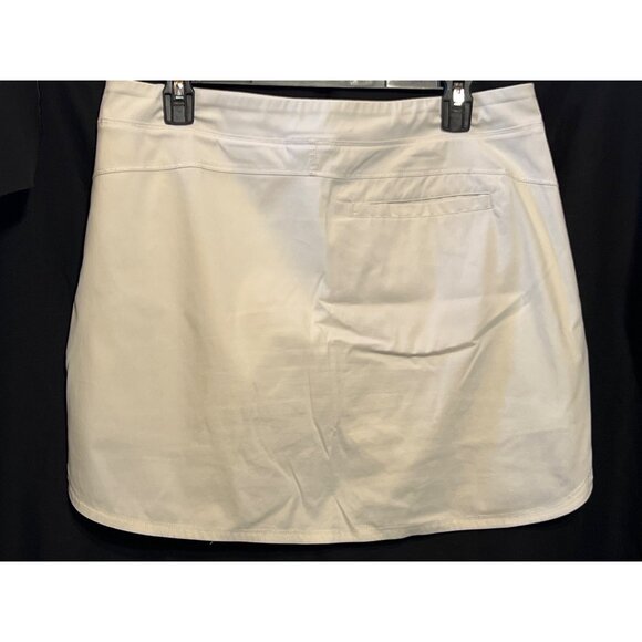 Adidas White Tennis Skirt With Built-In Shorts Size 6 Polyester & Spandex Active - Picture 2 of 9